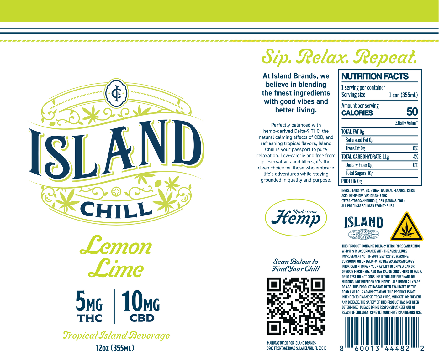 Island Chill Lemon Lime 4-pack