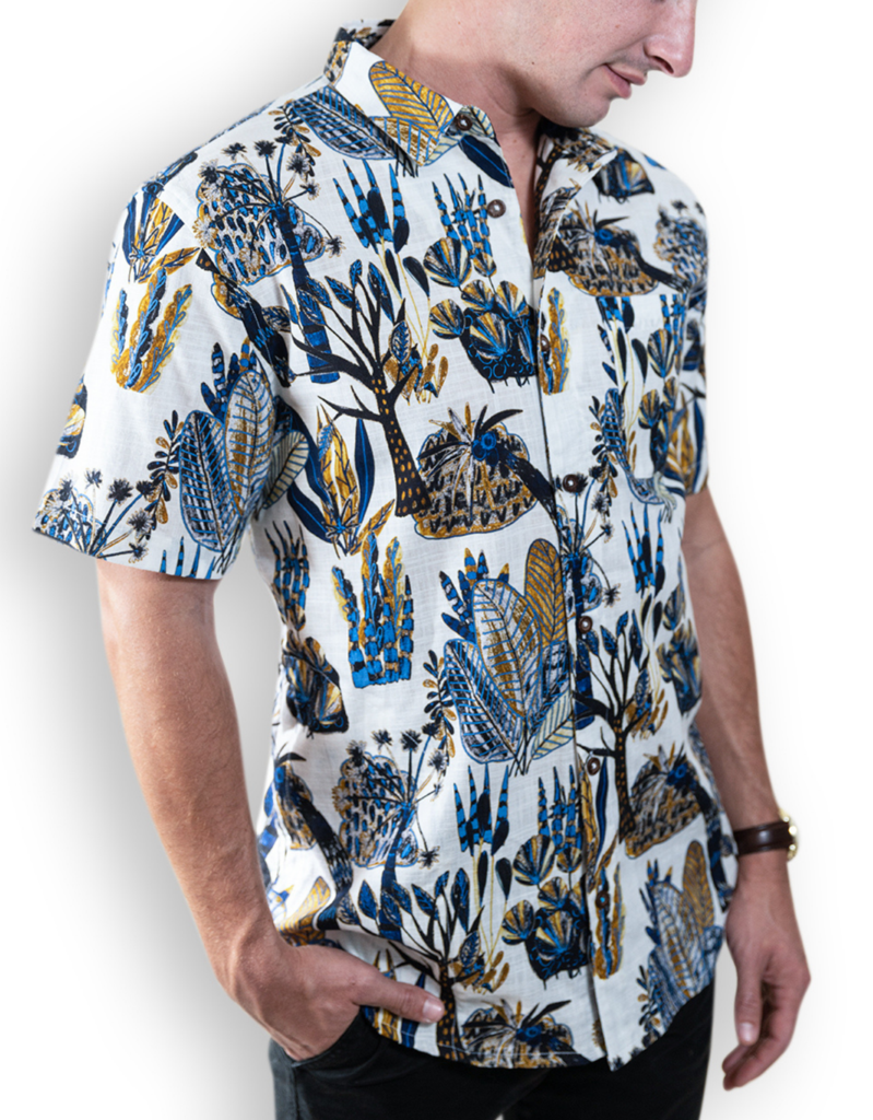 DinoScape Short Sleeve Button Up